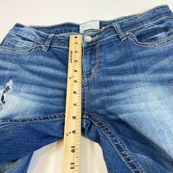 BKE Womens Stella Skinny Distressed Jeans Blue Size 27R Low Rise Y2K ABK2511 - Picture 10 of 11